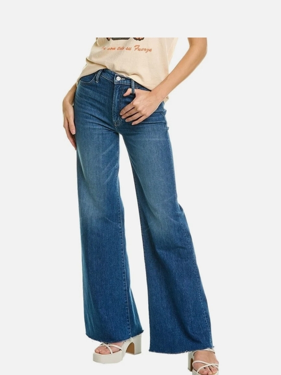 MOTHER Denim - Mother Denim Hustler Roller Heel Fray Size Perfect Drug Medium Wash Wide Leg 31